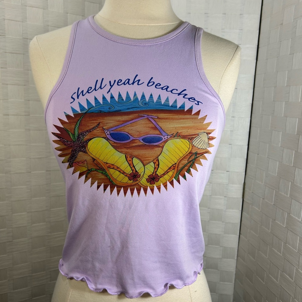 Lavender Beach Graphic Tank Top